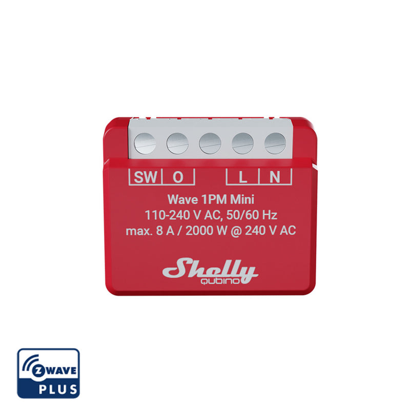 Load image into Gallery viewer, Shelly wave 1pm mini lr (eu) relais (rood, z-wave)