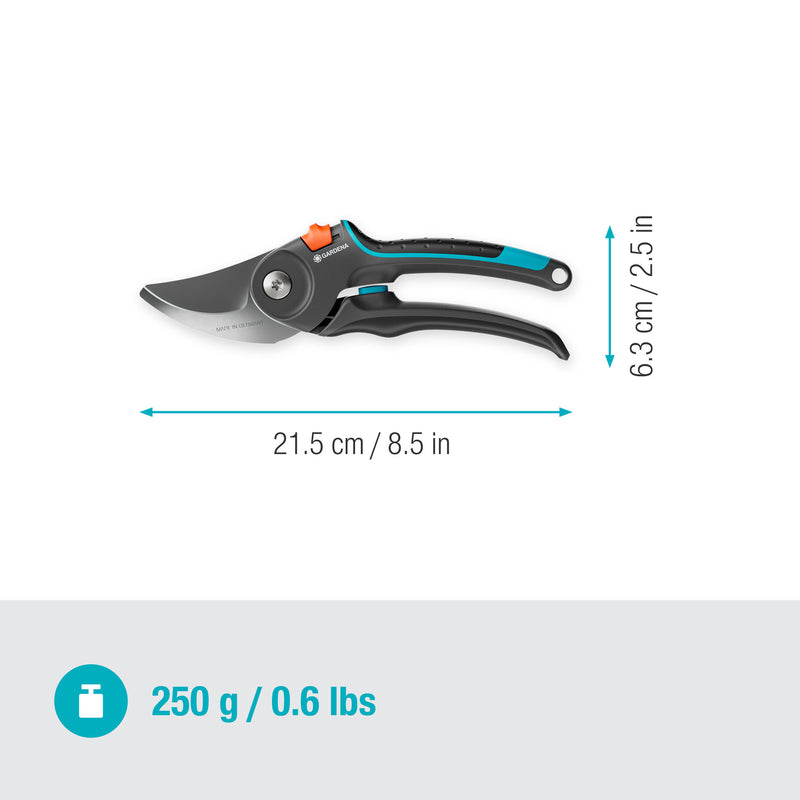Load image into Gallery viewer, Gardena snoeischaar premiumcut pro fresh wood, bypass (grijs turquoise, 24 mm snoeidiameter)