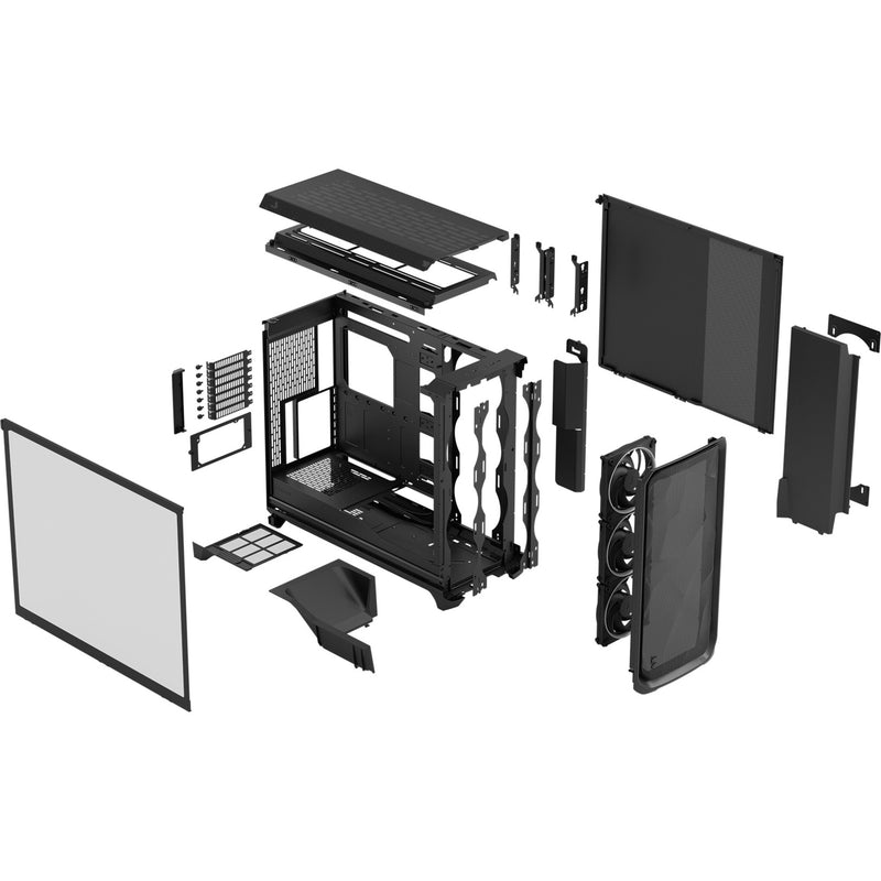 Afbeelding laden in galerijviewer, Fractal design meshify 3 xl rgb big tower behuizing (zwart | 2x usb-a | 1x usb-c | rgb | tempered glass)