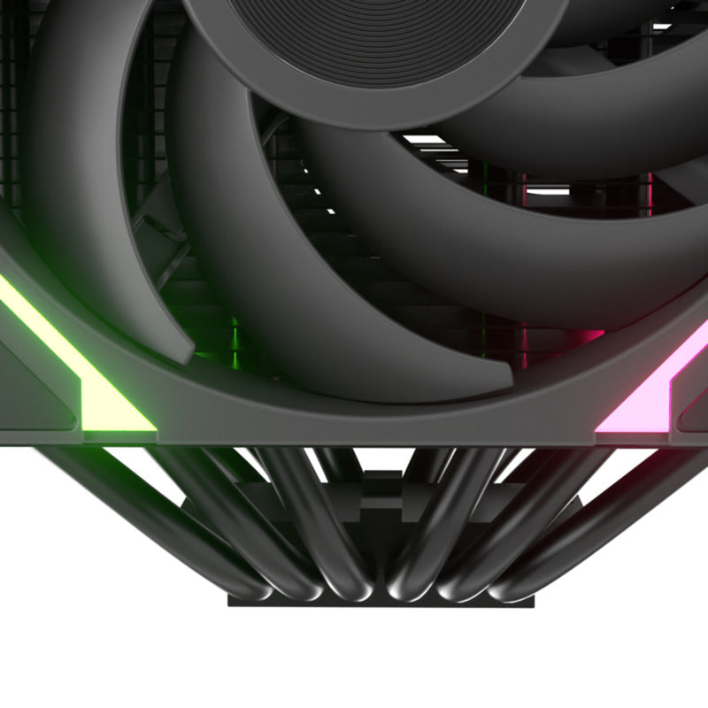 Afbeelding laden in galerijviewer, Xyz pc gear thermax 6 duo rgb cpu-koeler (zwart, argb, pwm)