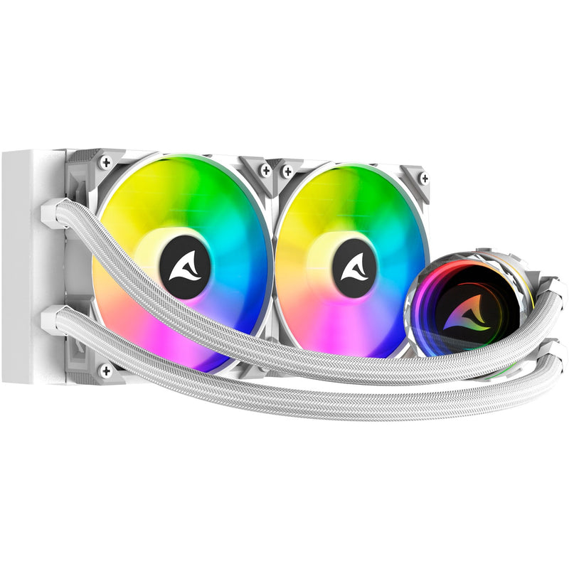 Load image into Gallery viewer, Sharkoon s80 rgb white waterkoeling (wit, 4-pins pwm fan-connector)