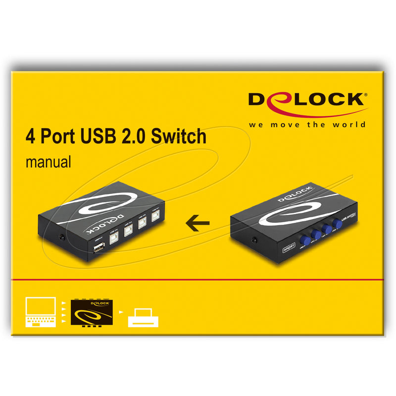 Load image into Gallery viewer, Delock switch usb 2.0 4 port manual usb-switch