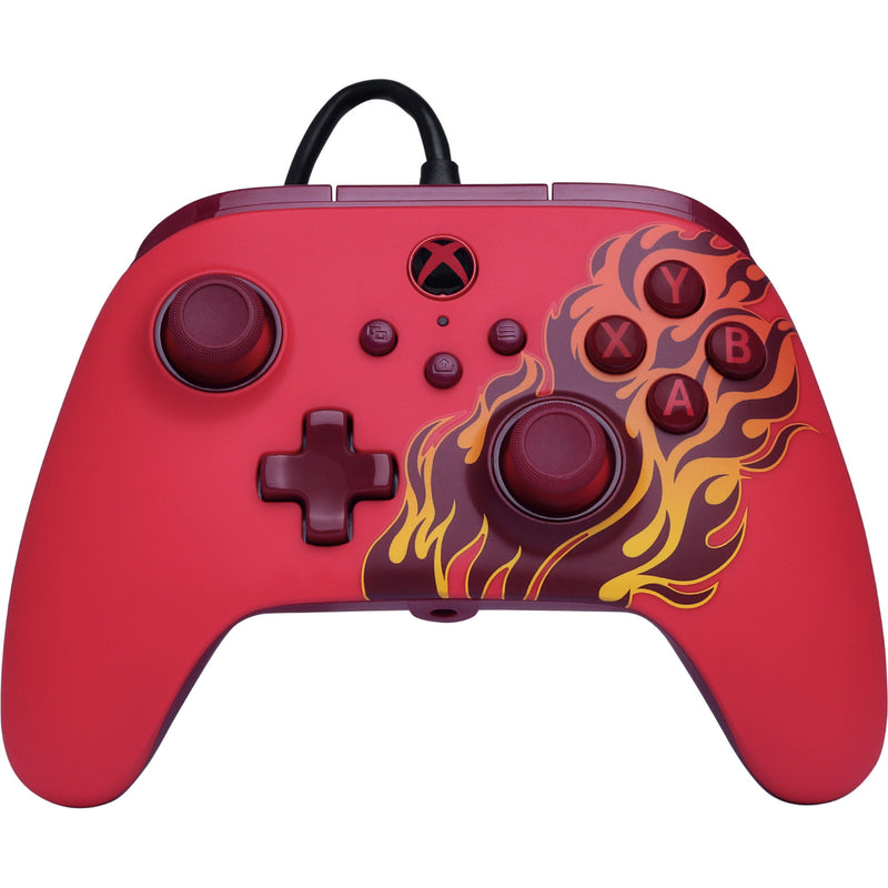 Load image into Gallery viewer, Powera advantage controller met kabel voor de xbox series x|s - rood vuur (rood, xbox series x|s, xbox one, pc)