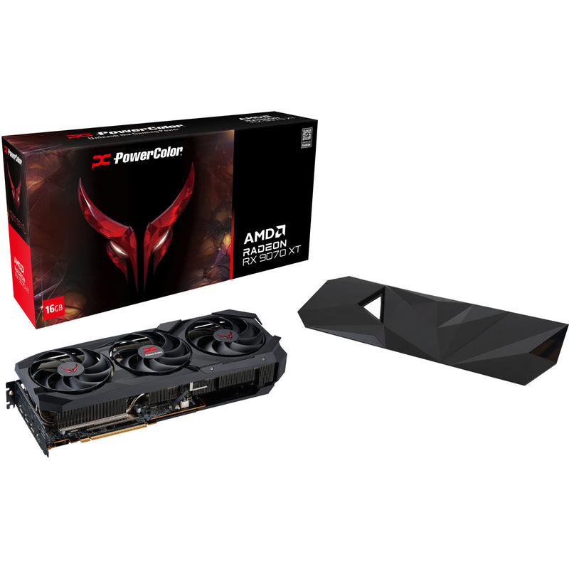 Afbeelding laden in galerijviewer, Powercolor radeon rx 9070 xt red devil 16gb oc backplate special edition grafische kaart (zwart, rdna4, gddr6, 3x displayport, 1x hdmi)
