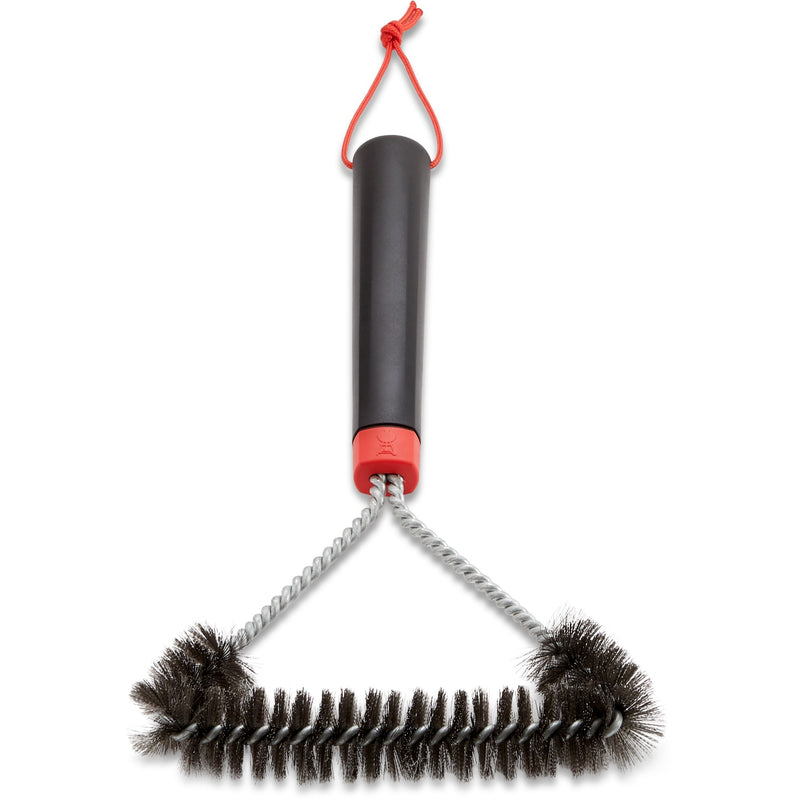 Load image into Gallery viewer, Weber driezijdige reinigingsborstel grillreinigingsborstel (zwart rood, 30 cm)