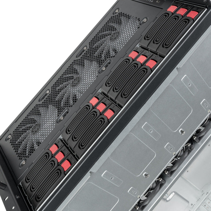 Load image into Gallery viewer, Silverstone rm61-312, rack, serverbehuizing (zwart | 6u)