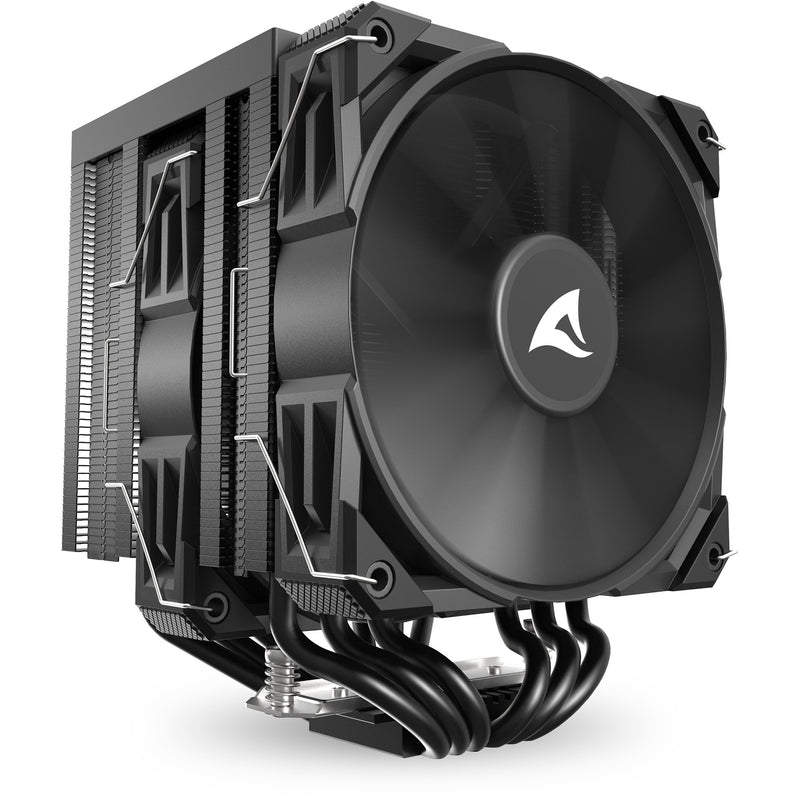 Load image into Gallery viewer, Sharkoon a60 cpu-koeler (zwart, 4-pins pwm fan-connector)