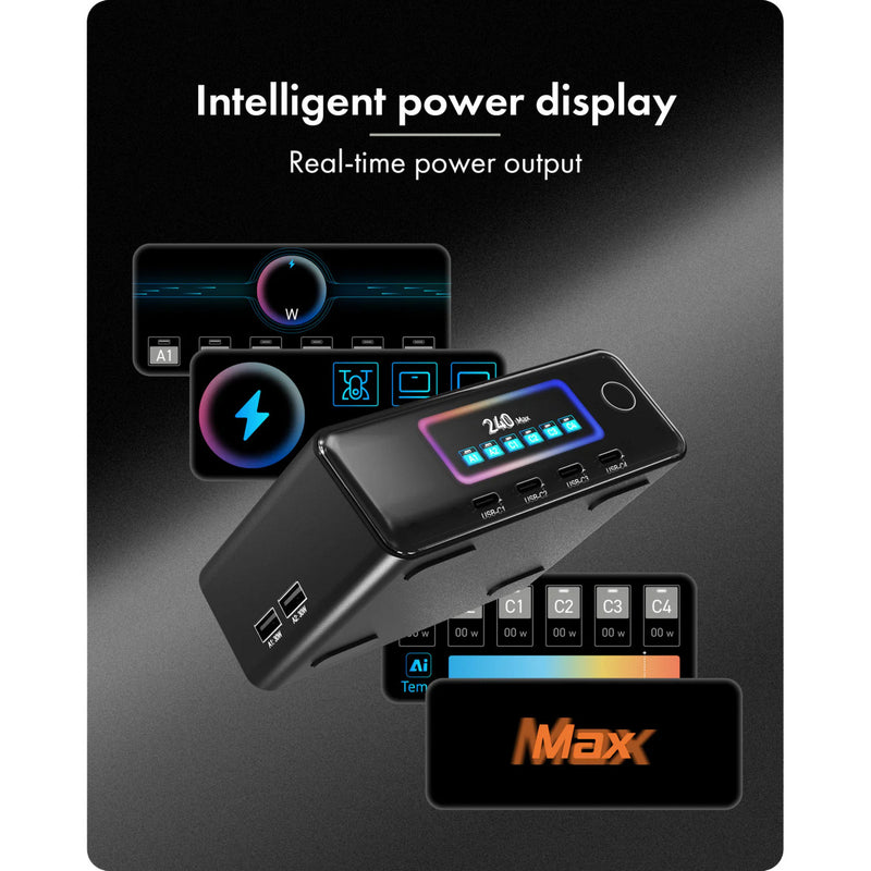 Load image into Gallery viewer, Icy box 240w gan oplaadstation (zwart)