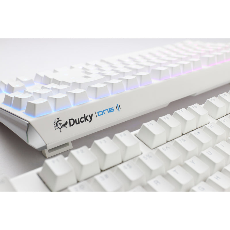 Load image into Gallery viewer, Ducky one 3 classic pure white tkl, toetsenbord (wit, us lay-out, cherry mx silent red, rgb led, double-shot pbt, hot-swappable, quack mechanics, 80%)