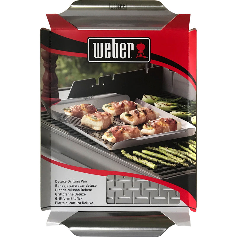 Load image into Gallery viewer, Weber deluxe grillpan grillkorf (zilver)