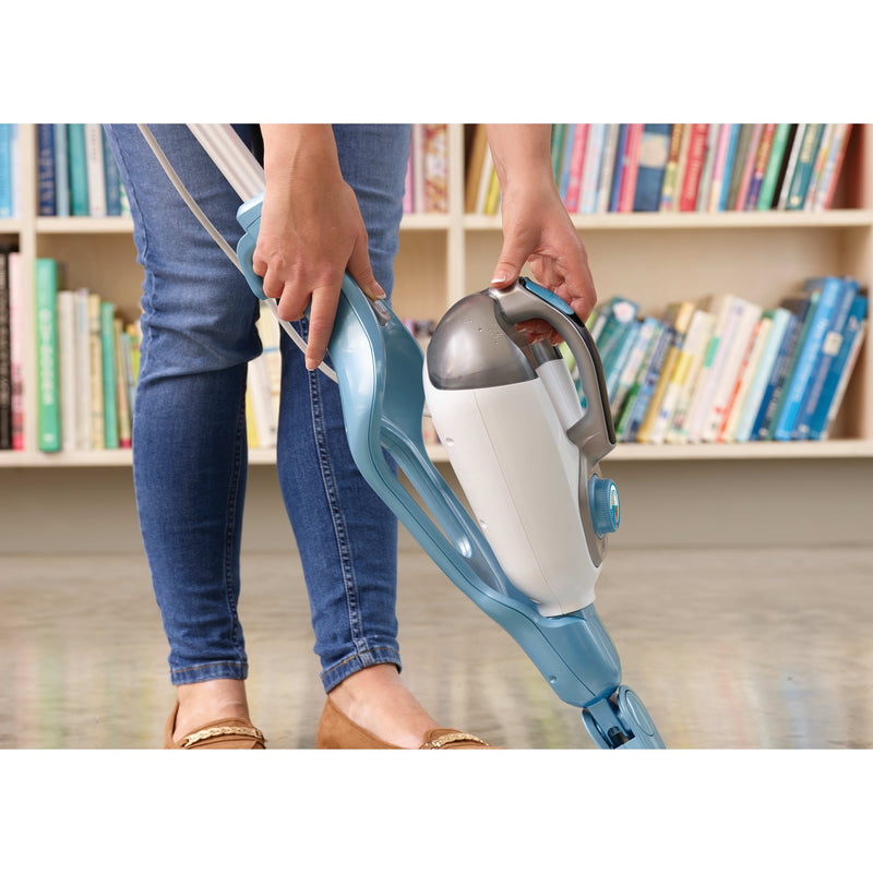 Afbeelding laden in galerijviewer, Black+decker fsmh1321 1600w steam-mop met 6 accessoires stoomreiniger (wit blauwgrijs)
