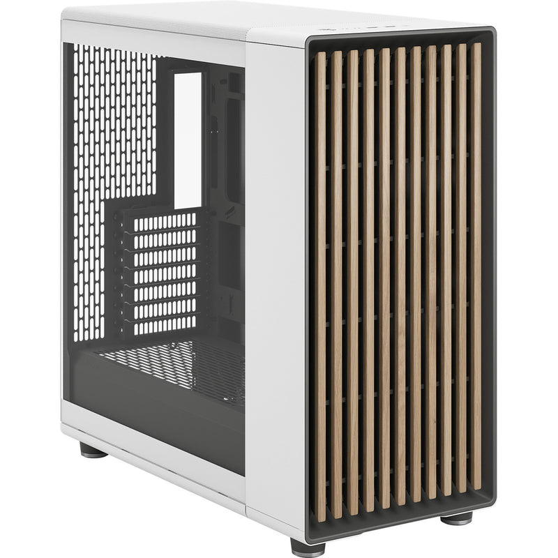 Afbeelding laden in galerijviewer, Fractal design north xl rc chalk white tg clear midi tower behuizing (wit houtkleur | 2x usb-a | 1x usb-c | tempered glass)