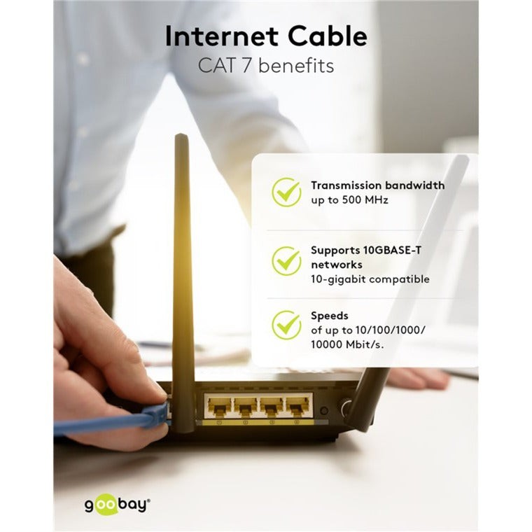 Load image into Gallery viewer, Goobay patchkabel cat 6a s ftp met cat 7 kabel (grijs, 20 m)