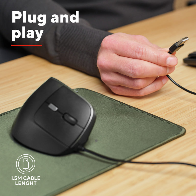 Load image into Gallery viewer, Trust bayo ii bedrade ergonomische muis (zwart, 800 dpi - 2400 dpi)