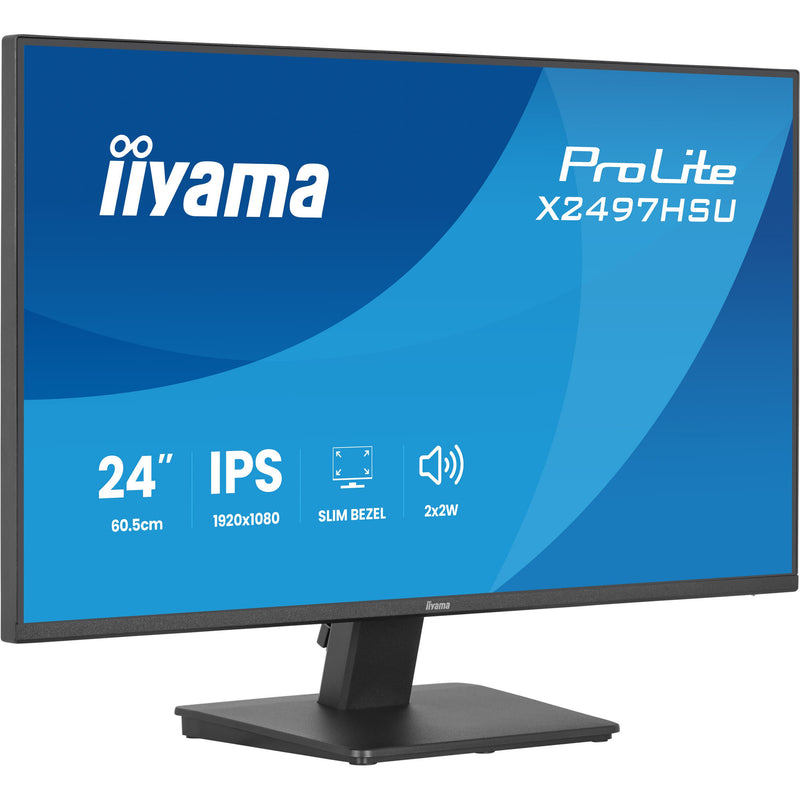 Load image into Gallery viewer, Iiyama prolite x2497hsu-b1 23.8 monitor (zwart, 120 hz, hdmi, displayport, usb-c, audio)