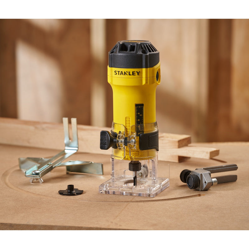 Load image into Gallery viewer, Stanley 550w kantenfrees bovenfrees (geel zwart)