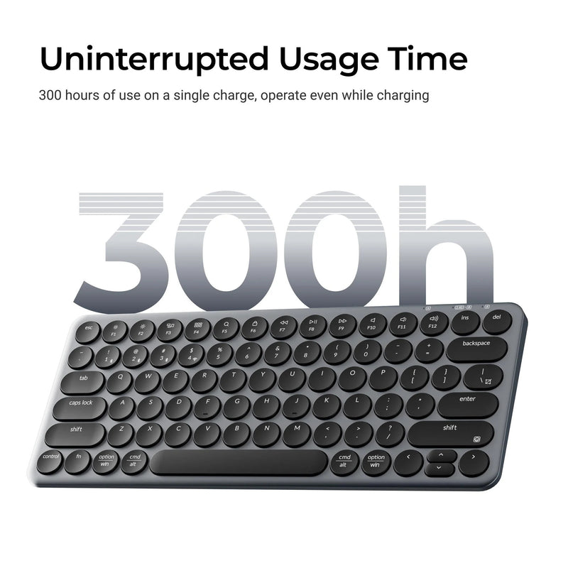 Load image into Gallery viewer, Keychron b3 pro-k1 toetsenbord (grijs, us lay-out (qwerty), scissor switches, 75%, abs keycaps, 2.4 ghz | bluetooth | usb)