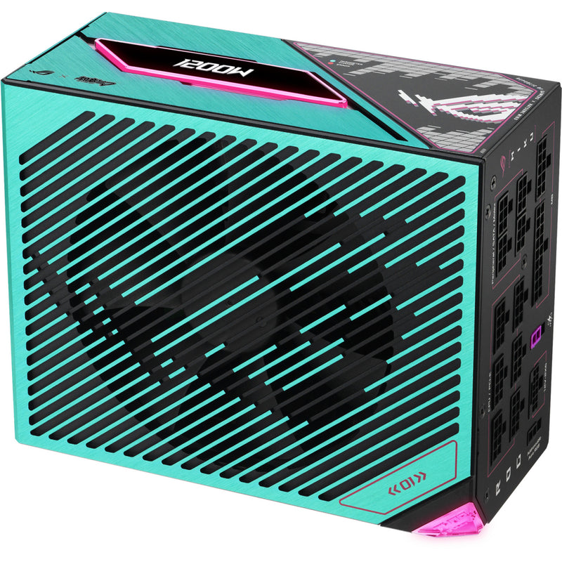 Load image into Gallery viewer, Asus rog thor platinum iii hatsune miku edition modulaire 1200 watt voeding (zwart, 1x 12v-2x6, 4x pcie)