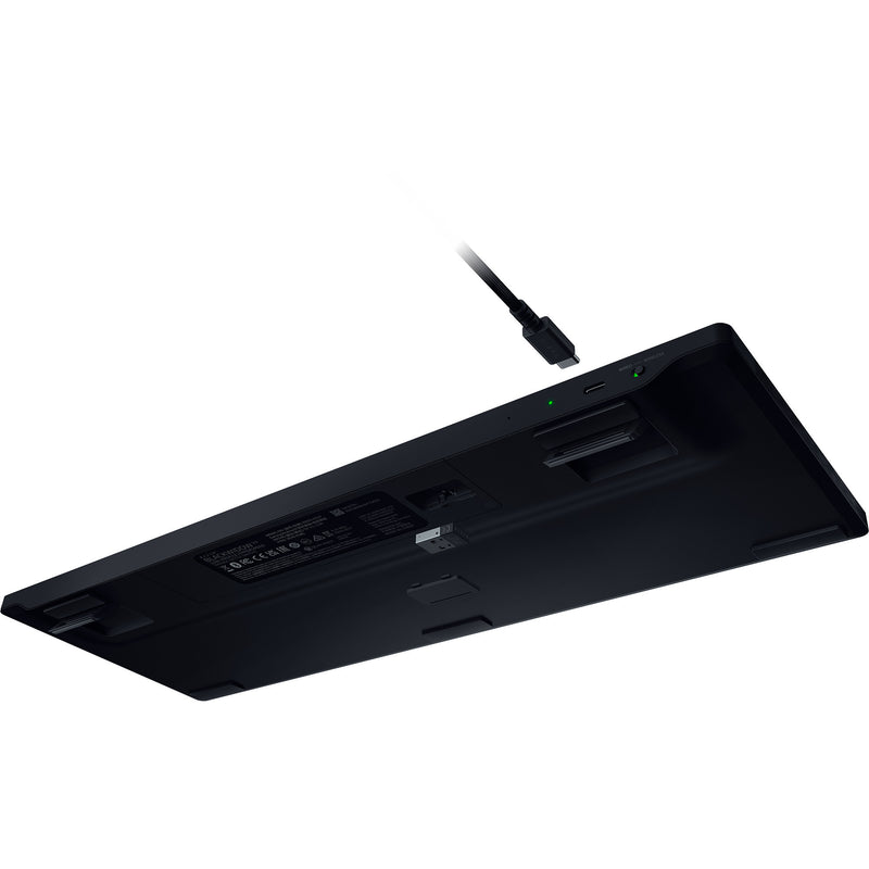 Load image into Gallery viewer, Razer blackwidow v4 hyperspeed mechanisch gaming toetsenbord (zwart, us lay-out (qwerty), low-profile green , 100%, double-shot pbt)