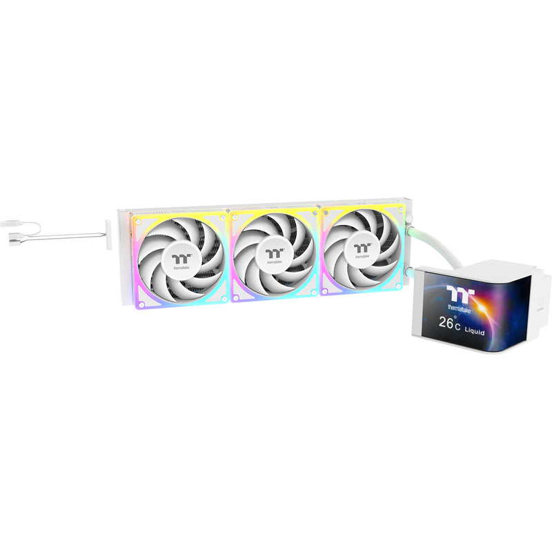Load image into Gallery viewer, Thermaltake magcurve 360 ultra argb sync aio liquid cooler - snow edition waterkoeling (wit)