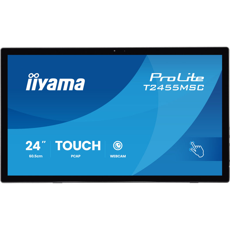 Load image into Gallery viewer, Iiyama prolite t2455msc-b2 23.8 touchscreen monitor (zwart, 120 hz, hdmi, displayport, audio, usb, webcam, touch)
