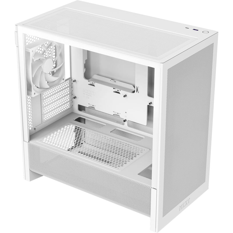 Load image into Gallery viewer, Nzxt h3 flow midi tower behuizing (wit (mat) | 1x usb-a | 1x usb-c | tempered glass)