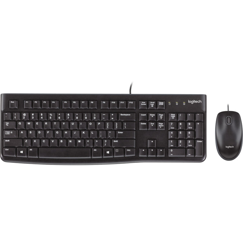 Load image into Gallery viewer, Logitech mk120 desktopset (zwart, eu lay-out (qwerty), rubberdome)