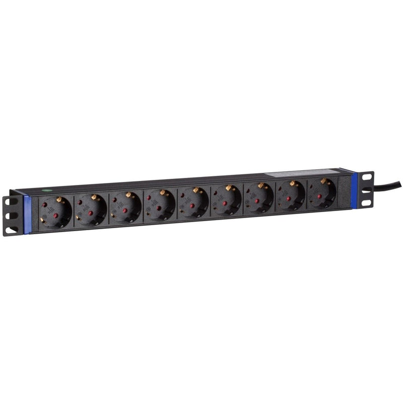Load image into Gallery viewer, Dsi 19 inch 9 voudige stekkerdoos stekkerdoos (zwart)