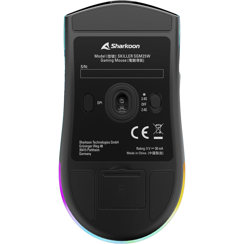 Load image into Gallery viewer, Sharkoon sgm25w gaming muis (turquoise blauw, 12.000 dpi, rgb leds)
