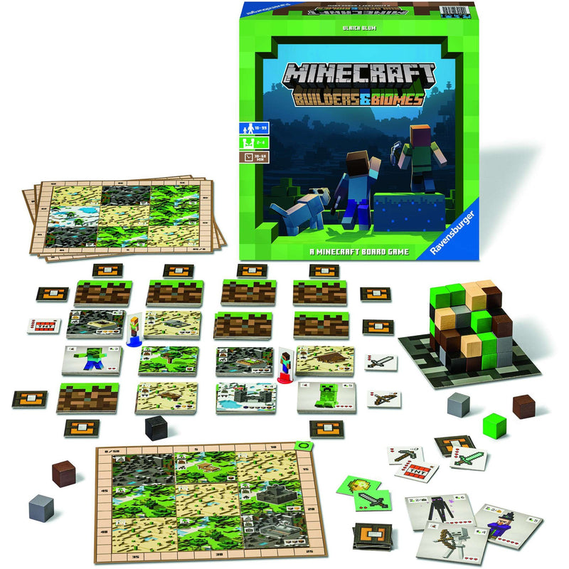 Load image into Gallery viewer, Ravensburger minecraft builders biomes bordspel (meertalig, 2 - 4 spelers, 30 - 60 minuten, vanaf 10 jaar)