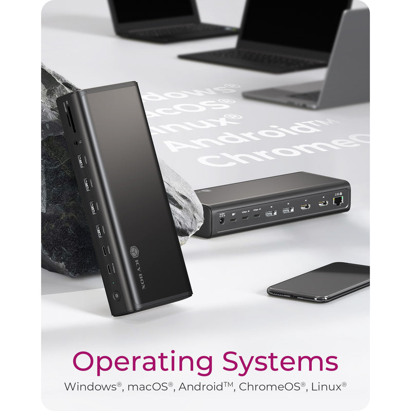 Load image into Gallery viewer, Icy box ib-dk7401-cu31 17-in-1 dockingstation (zwart)