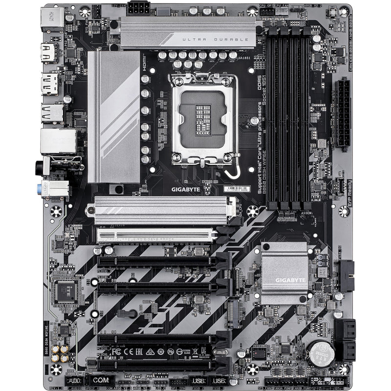 Load image into Gallery viewer, Gigabyte b860 ds3h wifi6e socket 1851 moederbord (zilver zwart, raid, 2.5gb-lan, wi-fi 6e, bt, sound, atx)