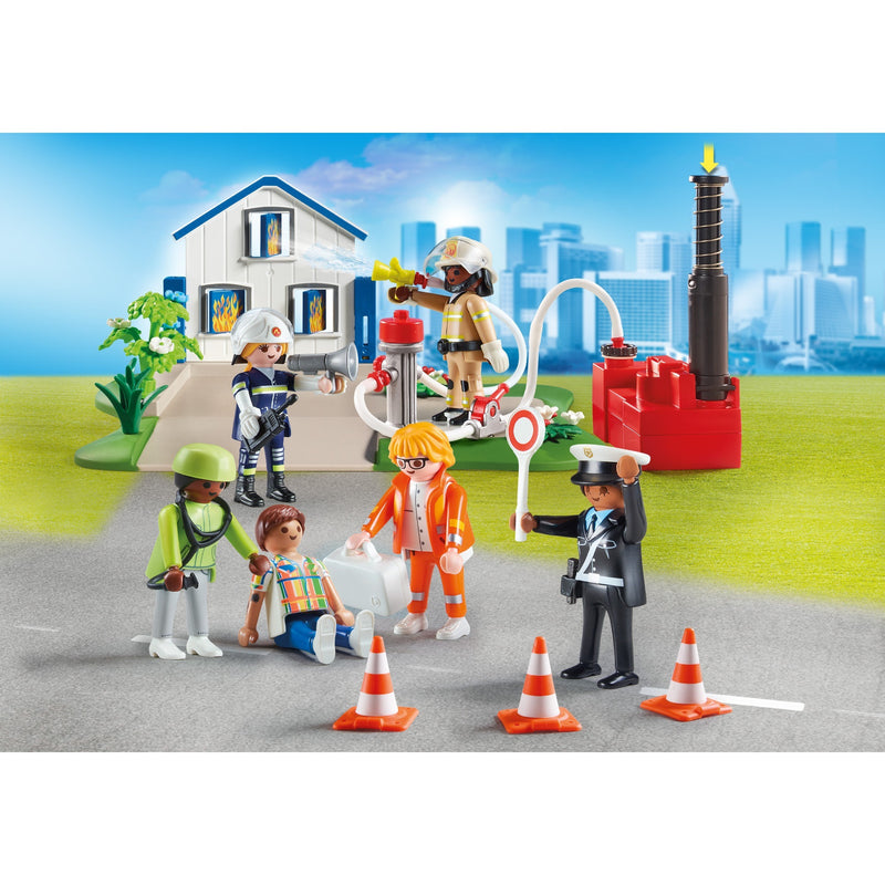 Load image into Gallery viewer, Playmobil figures - my figures: reddingsmissie constructiespeelgoed (70980)