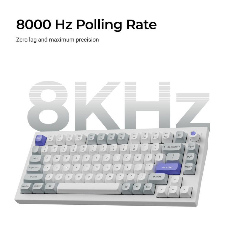 Load image into Gallery viewer, Keychron q1 he 8k magnetic switch keyboard (zwart, us lay-out (qwerty), ultra-fast lime, 75%, rgb, hot swap, 8k)