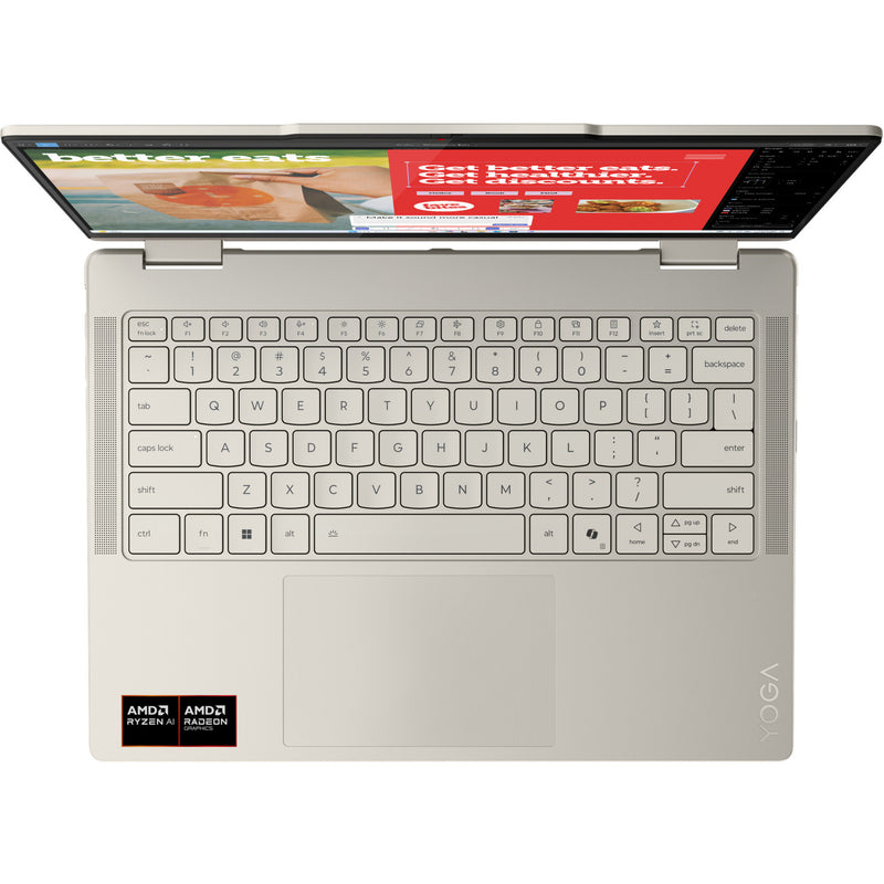 Afbeelding laden in galerijviewer, Lenovo yoga 7 2-in-1 14akp10 (83jr00atmh) 14 copilot+ laptop (aluminium | ryzen ai 7 350 | radeon 860m graphics | 16 gb | 512 gb ssd | touch)