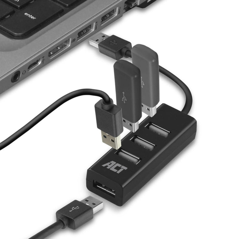 Load image into Gallery viewer, Act connectivity usb hub mini 4 port usb-hub (zwart)