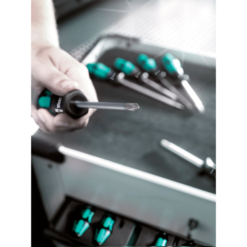 Load image into Gallery viewer, Wera 367 7 torx hf-schroevendraaierset kraftform plus + rek (zwart groen, 7-delig)