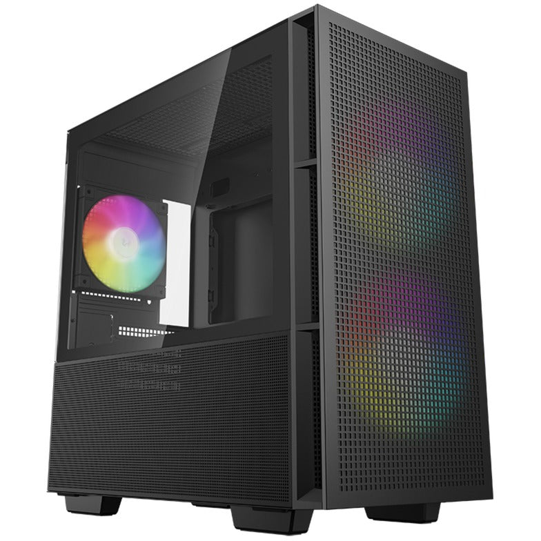 Load image into Gallery viewer, Deepcool ch360 mini tower behuizing (zwart | 1x usb-a | 1x usb-c | rgb | tempered glass)