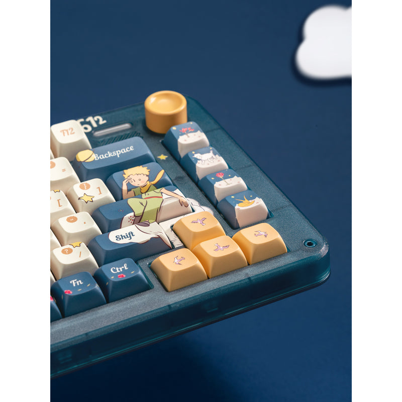 Afbeelding laden in galerijviewer, Iqunix zx75 sky encounter wireless mechanical keyboard (blauw, us lay-out (qwerty), iqunix silent rose, 75%, rgb leds, hot-swappable, double-shot pbt, 2.4ghz | bluetooth 5.1 | usb-c)