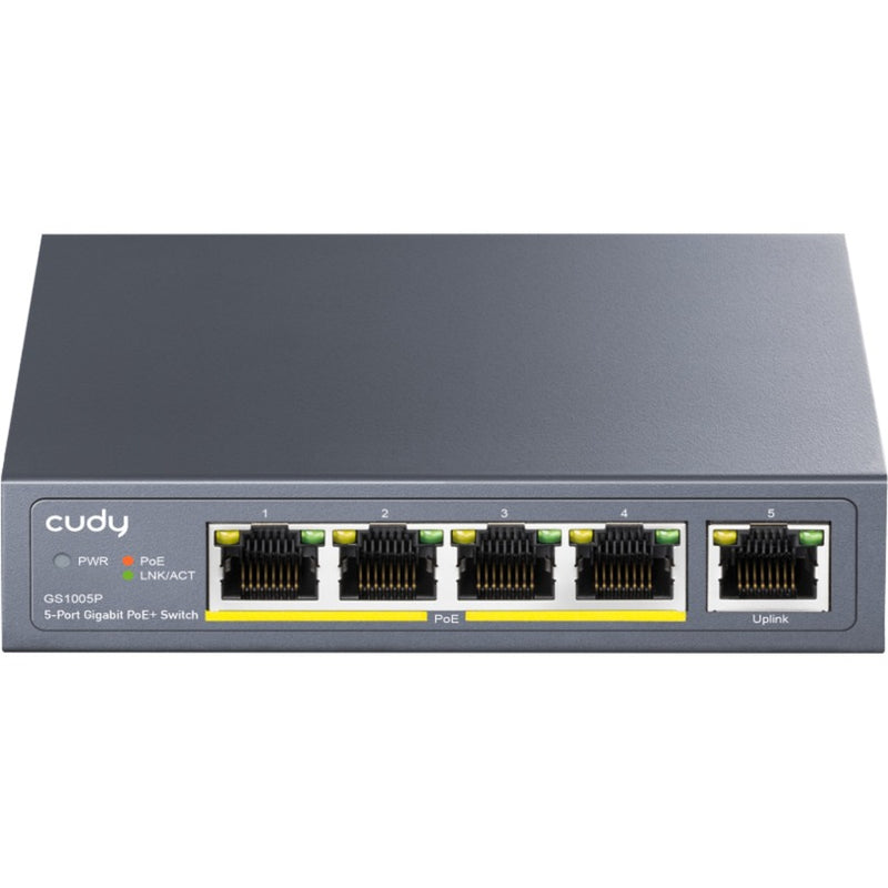 Afbeelding laden in galerijviewer, Cudy 5-port gigabit poe+ switch (zwart)