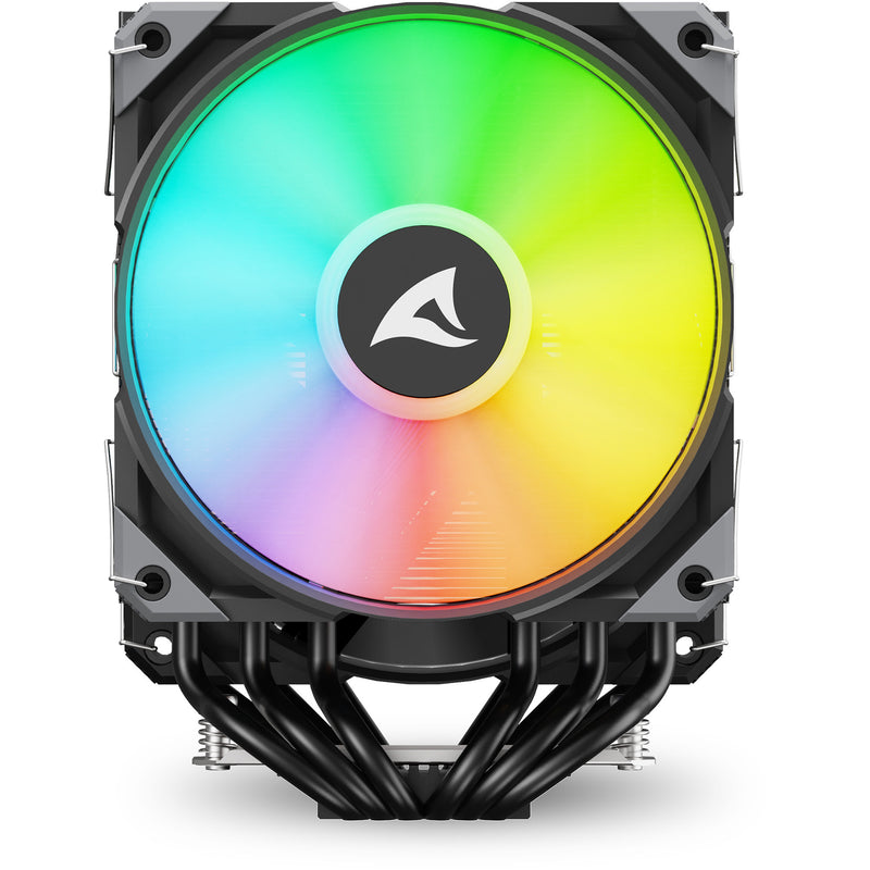 Load image into Gallery viewer, Sharkoon a60 rgb cpu-koeler (zwart, 4-pins pwm fan-connector)
