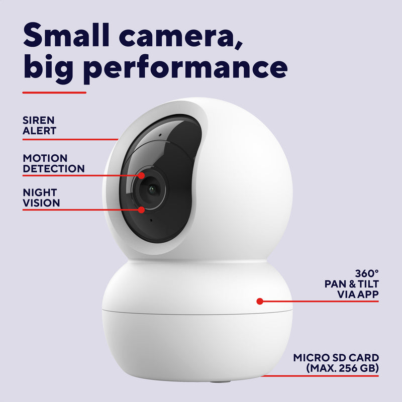 Load image into Gallery viewer, Trust ipcam-2800 360° beveiligingscamera (wit, 2.4 of 5ghz wifi)
