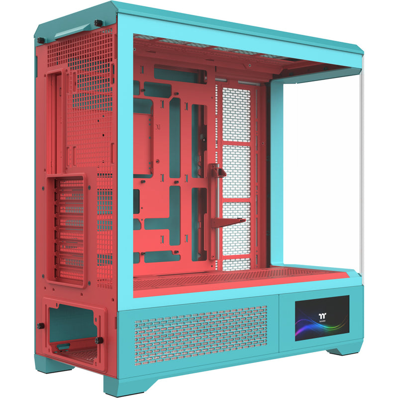 Afbeelding laden in galerijviewer, Thermaltake view 600 tg mint strawberry big tower behuizing (mint bes | 2x usb-a | 1x usb-c | tempered glass)
