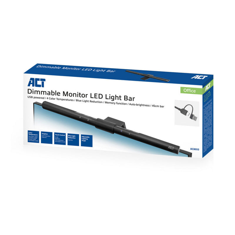 Load image into Gallery viewer, Act connectivity dimbare monitor led lichtbalk led-bar (zwart, usb-voeding, 3000k-6500k)