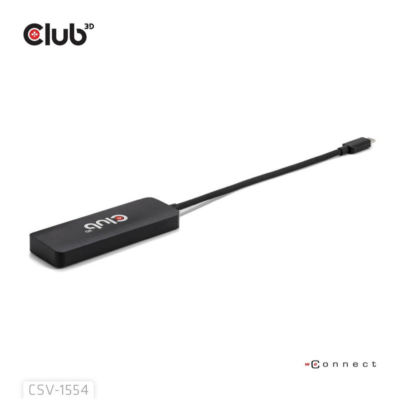 Afbeelding laden in galerijviewer, Club 3d usb-c naar triple hdmi mst hub 4k60hz adapter (zwart)