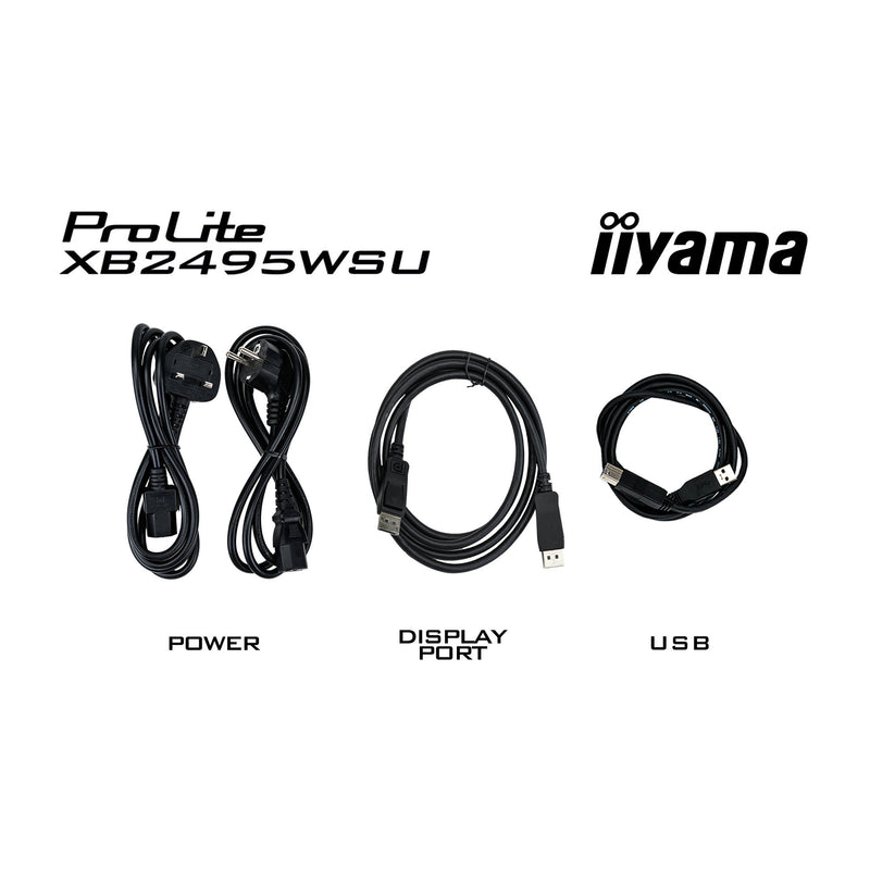 Load image into Gallery viewer, Iiyama prolite xb2495wsu-b1 24.1 monitor (zwart, 100 hz, hdmi, displayport, usb, audio)
