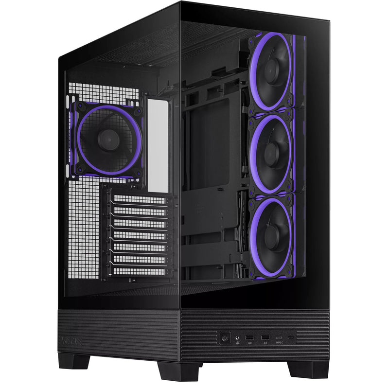 Load image into Gallery viewer, Asus a31 plus midi tower behuizing (zwart | 2x usb-a | 2x usb-c | tempered glass)