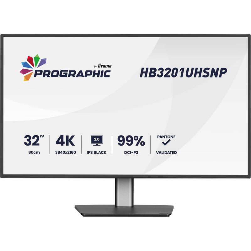 Load image into Gallery viewer, Iiyama prographic hb3201uhsnp-b1 31.5 4k uhd monitor (zwart (mat), hdmi, displayport, usb-c, audio)