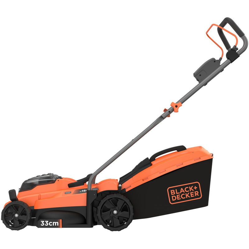 Afbeelding laden in galerijviewer, Black+decker bcmw3318l2-qw 2x 18v grasmaaier (oranje zwart, 2x 18v 2.5ah accu en oplader inbegrepen)