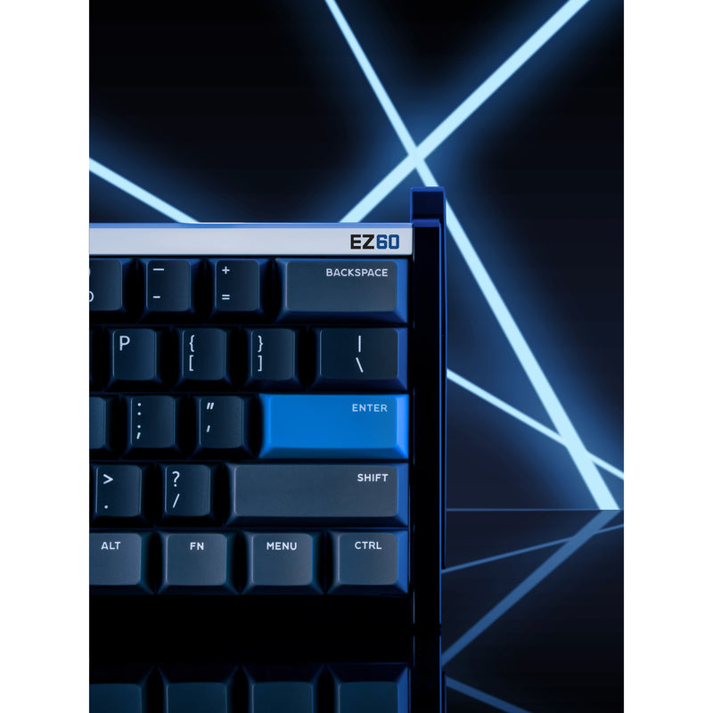 Afbeelding laden in galerijviewer, Iqunix ez60 magnetic switch gaming he keyboard (zwart, us lay-out (qwerty), gateron magnetic jade pro, 60%, rgb, double shot pbt keycaps)